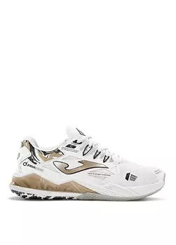Бело-золотые мужские теннисные туфли Joma
