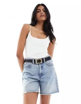 Белое бесшовное боди-комбинезон Stradivarius