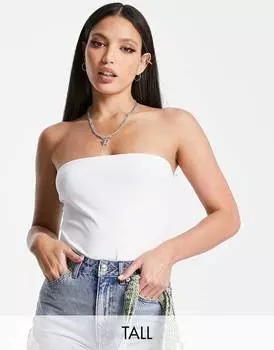 Белое боди-бандо Topshop Tall