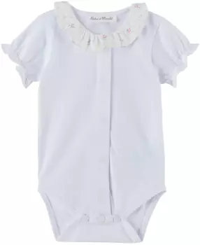 Белое боди с цветочным принтом для малышей Блан Tartine et Chocolat