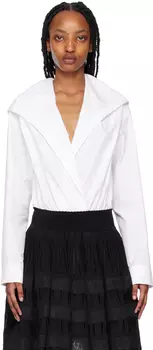 Белое боди с капюшоном ALAA