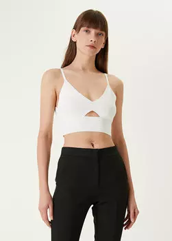 Белое детальное бюстье с v-образным вырезом Academia