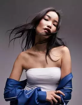 Белое длинное бандо Topshop