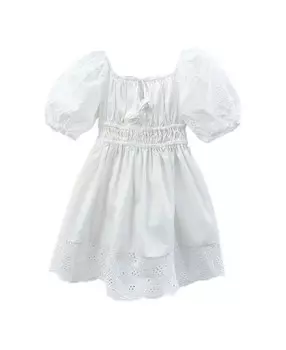 Белое хлопковое платье Blanca для девочек Petite Maison Kids - Baby, Little Kid, Big Kid, белый