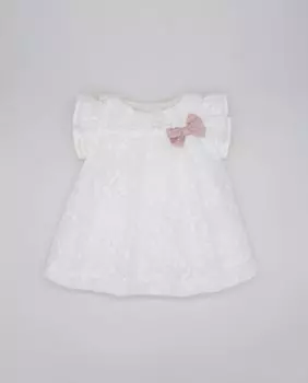 Белое хлопковое платье для девочки Fina Ejerique, белый