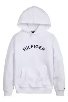 Белое худи с арочным логотипом Tommy Hilfiger, белый