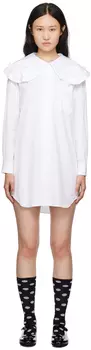 Белое мини-платье с бантом Comme des Garcons для девочек Comme des Garons