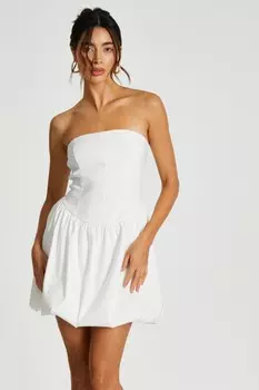 Белое мини-платье с пышными шарами QUIZ Clothing