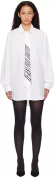 Белое мини-платье «The Tie Shirt» Jean Paul Gaultier