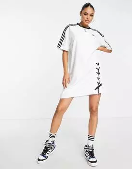 Белое платье-футболка adidas Originals always originals