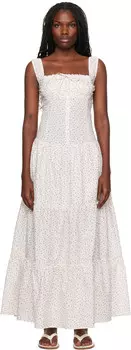 Белое платье макси Christabelle с цветочным принтом и оборками Frankies Bikinis