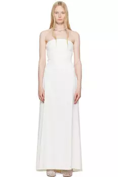 Белое платье макси La Croisire 'The Bustier' JACQUEMUS
