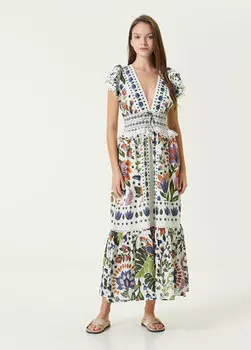 Белое платье макси summer garden Farm Rio