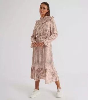 Белое платье макси в клетку Urban Bliss Urban Bliss, белый