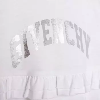 Белое платье с длинными рукавами Givenchy, белый