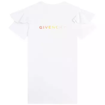 Белое платье с логотипом Givenchy, белый
