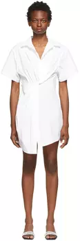 Белое платье с перекрученной планкой alexanderwang.t