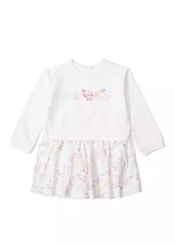 Белое платье с принтом для девочки Kenzo