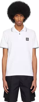 Белое поло 22S18 Stone Island
