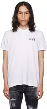 Белое поло Dsquared2 Be Icon