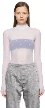 Белое прозрачное боди 4G Givenchy