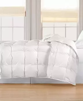 Белое пуховое хлопковое одеяло плотностью 233 нити, полный/королевский размер Blue Ridge, белый