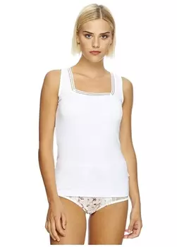 Белое женское нижнее белье, майка Blackspade