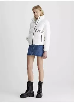 Белое женское пальто Calvin Klein Jeans