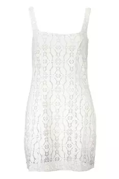 Белое женское платье из полиэстера Desigual