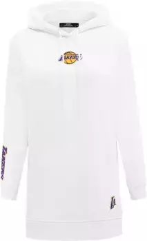 Белое женское платье с капюшоном Pro Standard Los Angeles Lakers