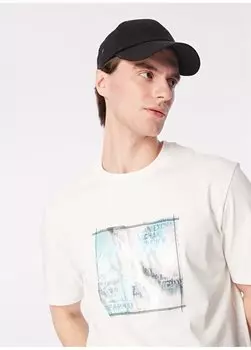 Белоснежная мужская футболка с круглым вырезом с принтом 3DZTLB ZJ9JZ 1116 Armani Exchange