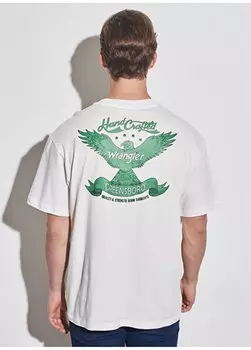 Белоснежная мужская футболка с круглым вырезом W231233102_T-Shirt Wrangler