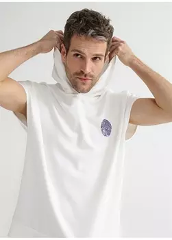 Белоснежная мужская толстовка с воротником с капюшоном и принтом Black On Black