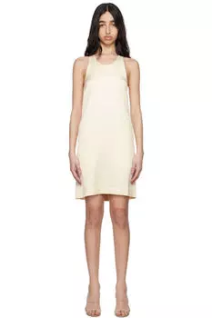 Белоснежное мини-платье с круглым вырезом TOTEME