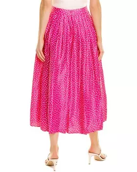 Белоснежные брюки оверсайз со складками Off-White, розовый