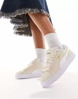 Белоснежные кроссовки Puma Suede XL