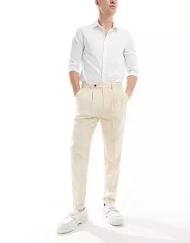Белоснежные зауженные брюки-чиносы ASOS DESIGN