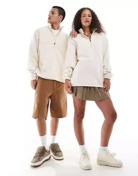 Белоснежный флисовый джемпер с полумолнией Dickies Louisburg