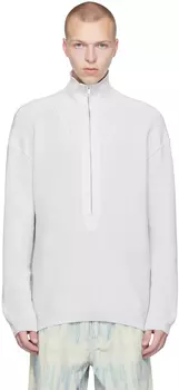 Белоснежный свитер с полумолнией Our Legacy