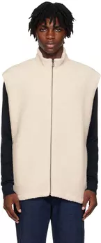 Белоснежный жилет на молнии Sunspel