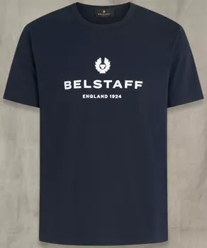 Футболка Belstaff 1924 с принтом, темно-синий