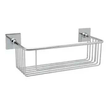 Beltrn Прямоугольная решётчатая мыльница с потолком с клеем Бельтран, хром