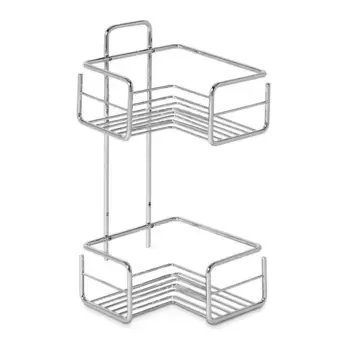 Beltrn Угловая мыльница с 2 квадратными корзинами для прикручивания Бельтрана, хром