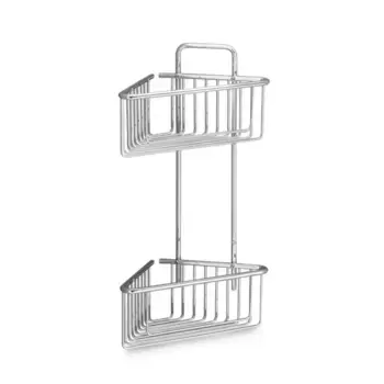 Beltrn Угловая сетчатая мыльница с 2 глубокими корзинами для прикручивания Бельтрана, хром