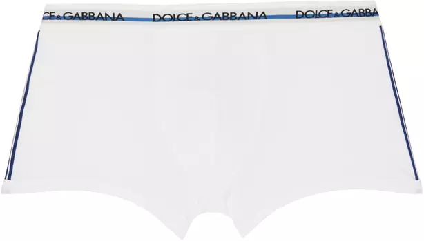 Белые эластичные боксеры Dolce & Gabbana, двусторонние