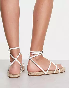 Белые эспадрильи с петлями на мыске ASOS DESIGN Jamila