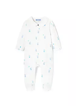 Белые бархатные комбинезоны для маленьких мальчиков Jacadi Paris