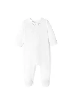 Белые бархатные комбинезоны для маленьких мальчиков Jacadi Paris