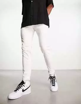 Белые базовые джинсы скинни Pull&Bear