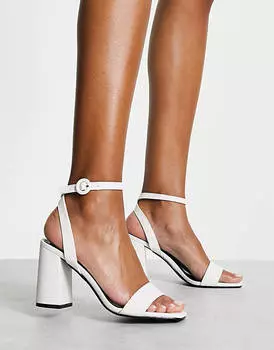 Белые босоножки на блочном каблуке RAID Wink
